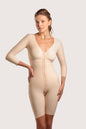 High Back, Mid Thigh, Sleeved Bodysuit with Hook & Eye Closure (BB09)