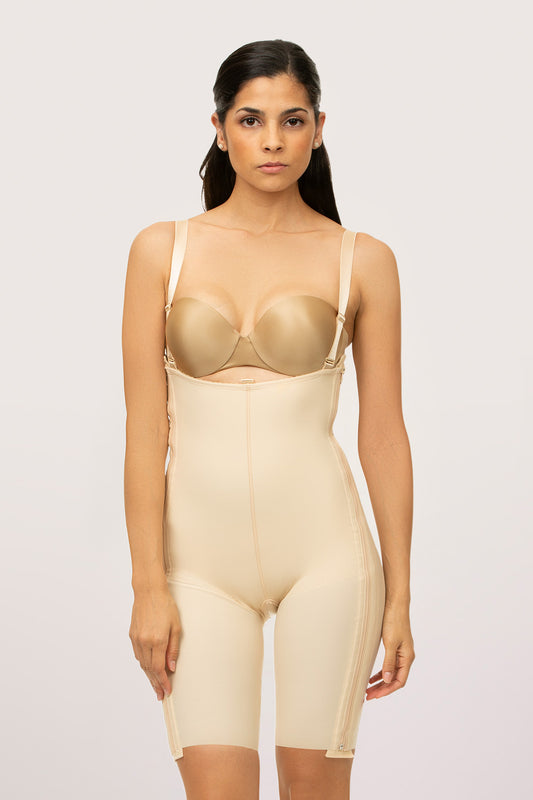 Mid-Thigh Compression Bodysuit w/Separating Zippers (BS03-SZ)