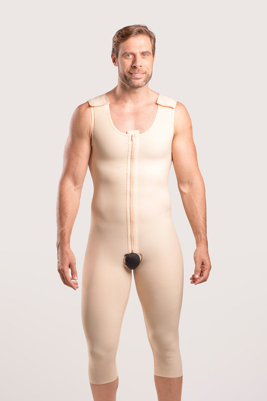 Mid Calf Zippered Bodysuit (MG02-BK)