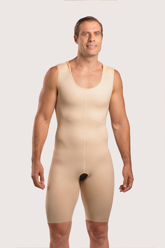 Short Sleeve Mid Thigh Pull On Bodysuit (MG08)