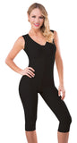High Back, Knee Length, Sleeveless Bodysuit with Hook & Eye Closure (BB09-BK-NS)