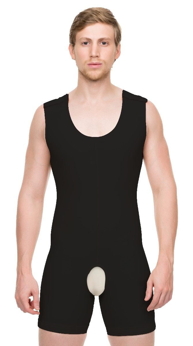 Short Sleeve Mid Thigh Pull On Bodysuit (MG08)