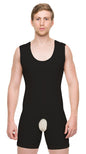 Short Sleeve Mid Thigh Pull On Bodysuit (MG08)