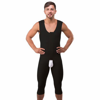Mid Calf Zippered Bodysuit (MG02-BK)