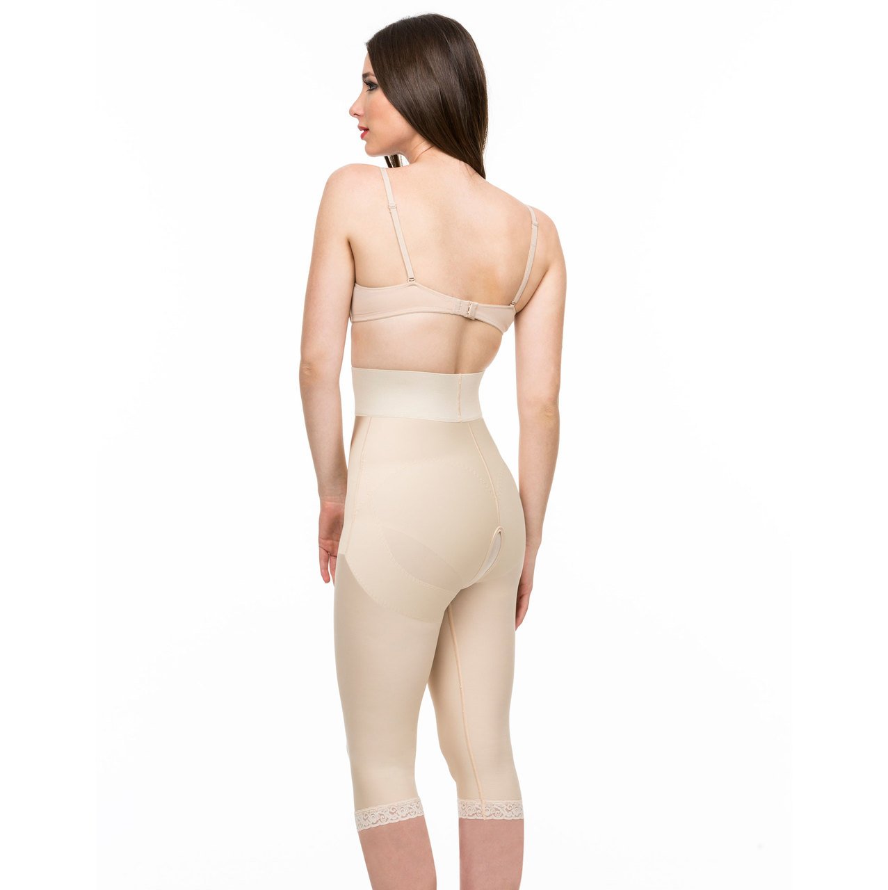 Pull On, Knee Length, Closed Buttocks Enhancing Girdle (BE10-BK)