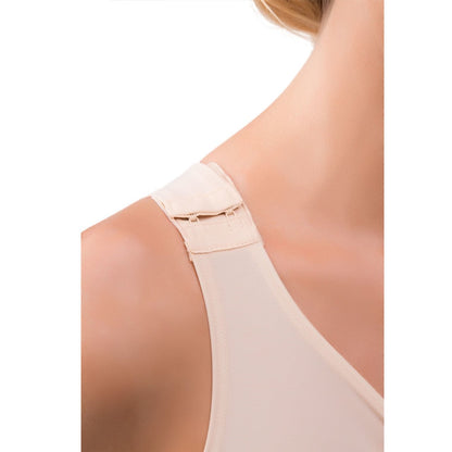 Sleeveless Breast Surgery Vest/Bra w/ 2" Elastic Band & Front Zipper (BR05)