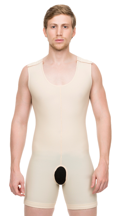 Short Sleeve Mid Thigh Pull On Bodysuit (MG08)