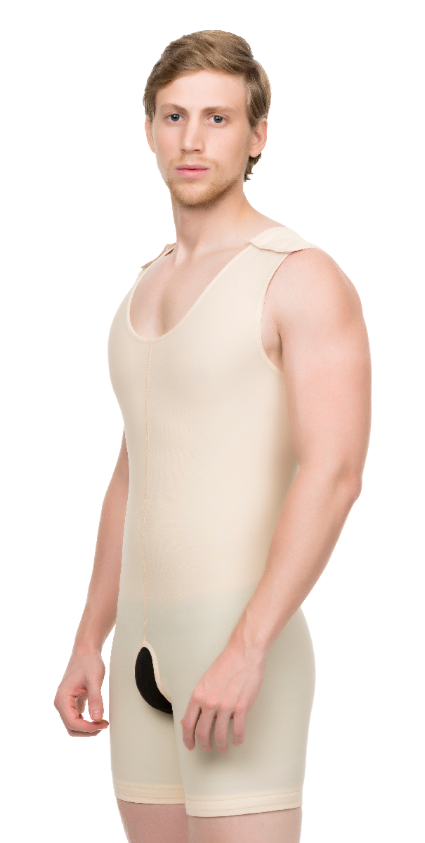 Short Sleeve Mid Thigh Pull On Bodysuit (MG08)