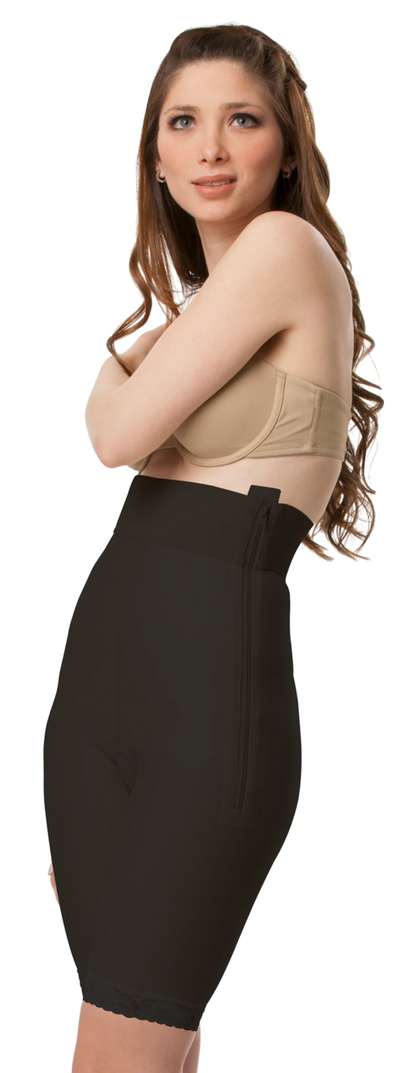 High Waisted Girdle with Zippers & Leg (GR03, GR05)